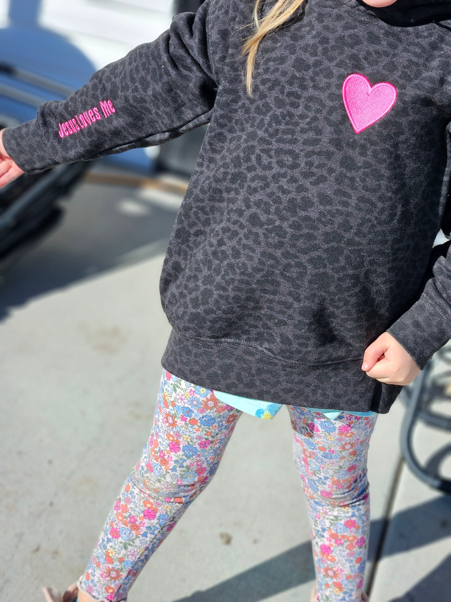 Jesus Loves Me Embroidered Sweatshirt - GritGraceClothingCo