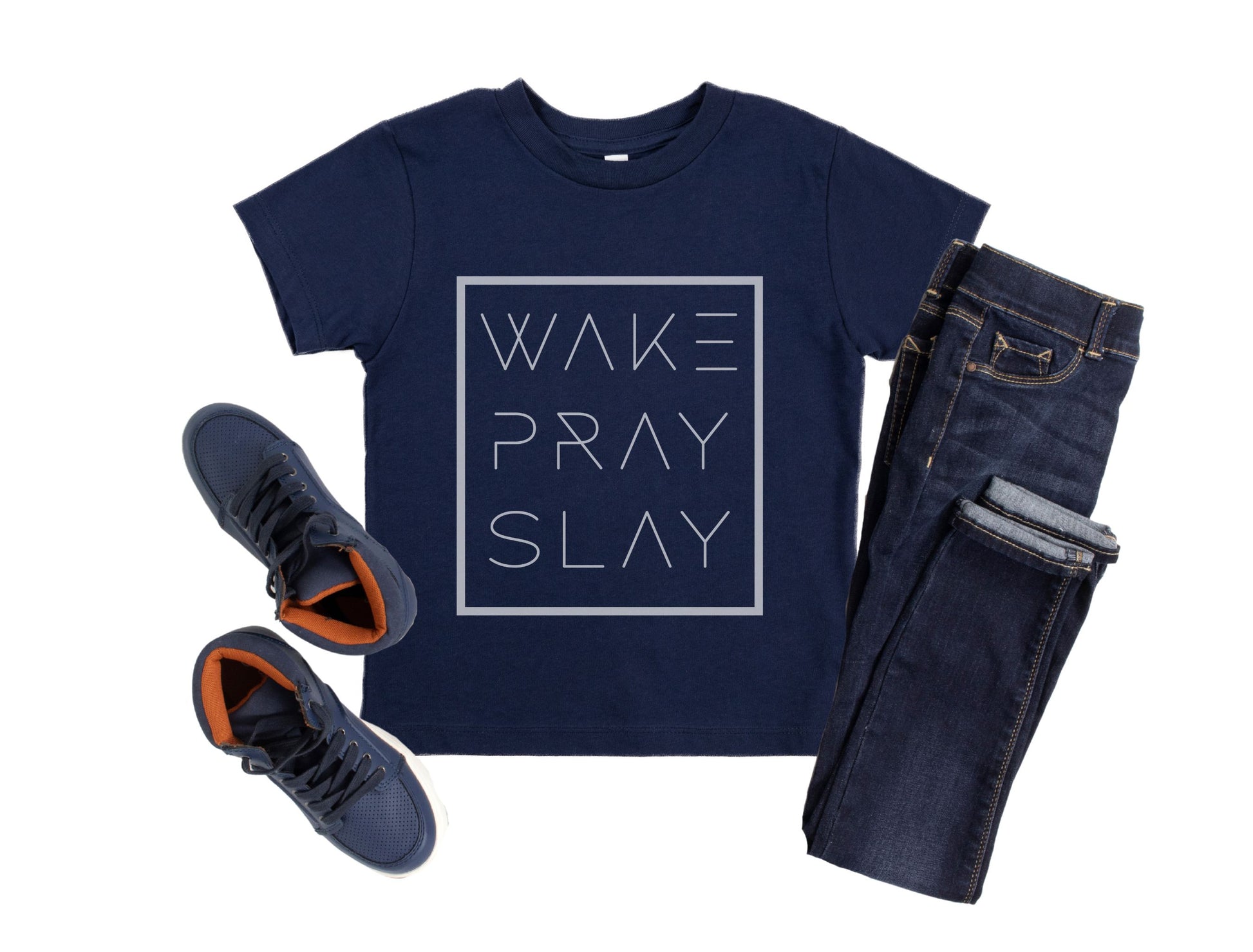 Wake, Pray, Slay Youth Tee - GritGraceClothingCo