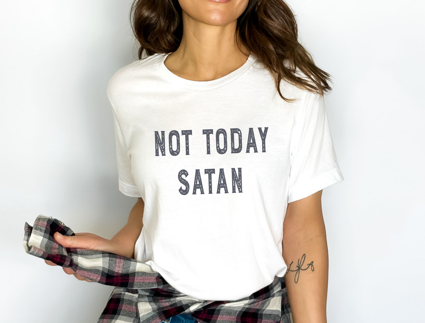 Not Today Satan Tee - GritGraceClothingCo