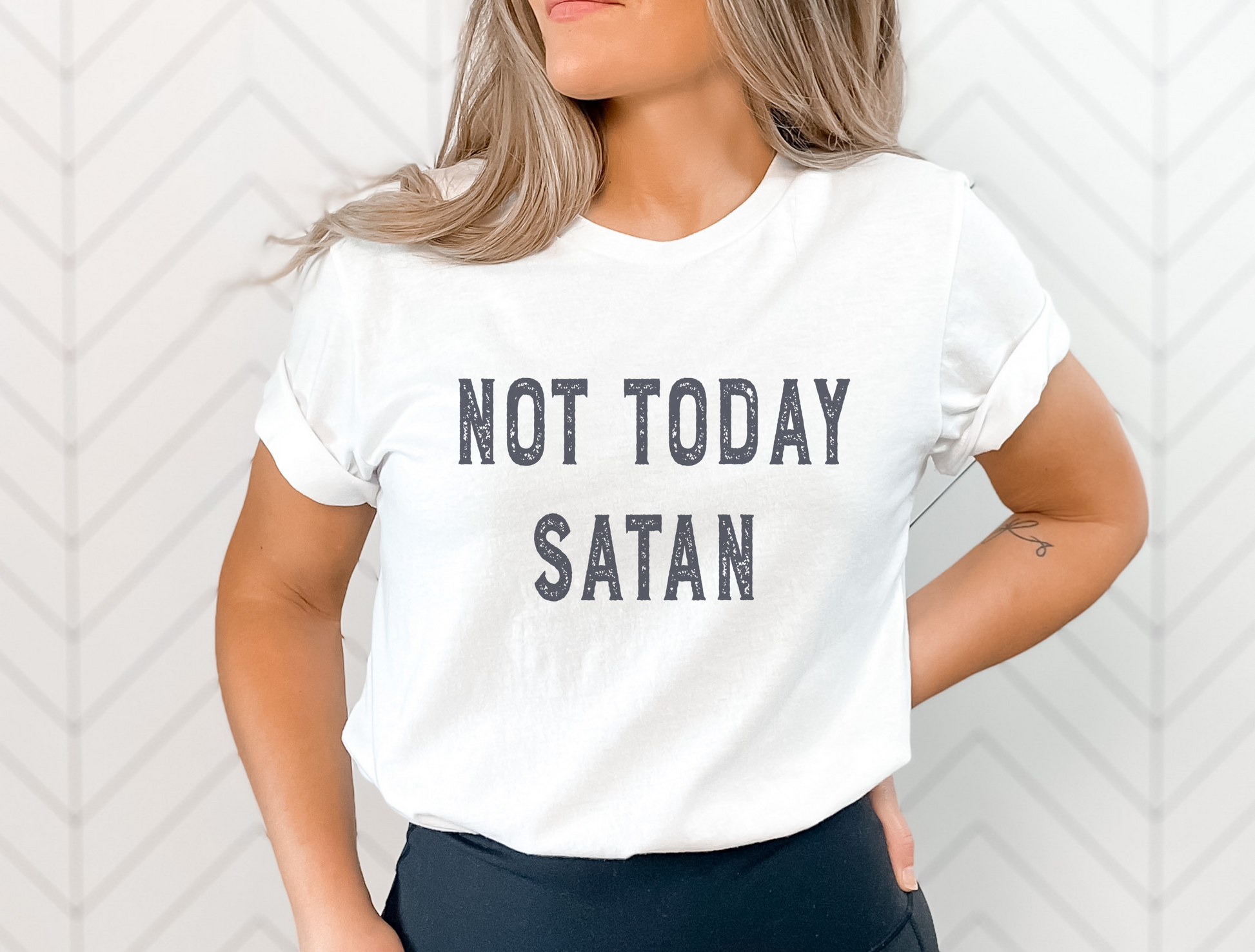 Not Today Satan Tee - GritGraceClothingCo