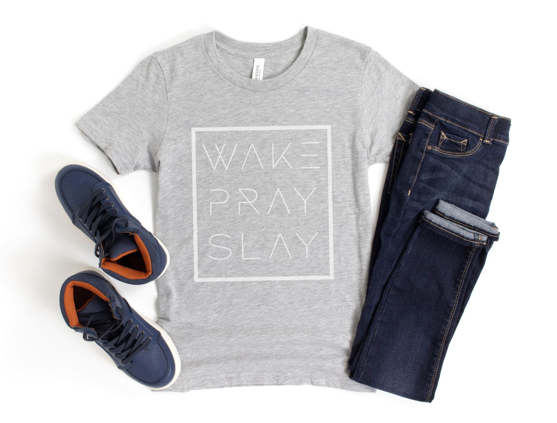 Wake, Pray, Slay Youth Tee - GritGraceClothingCo